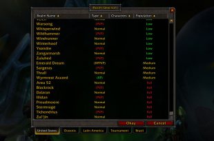 Какой сервер World of Warcraft выбрать?
