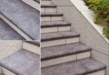 Нескользкая инновационная плитка для крыльца и ступеней с капиносом