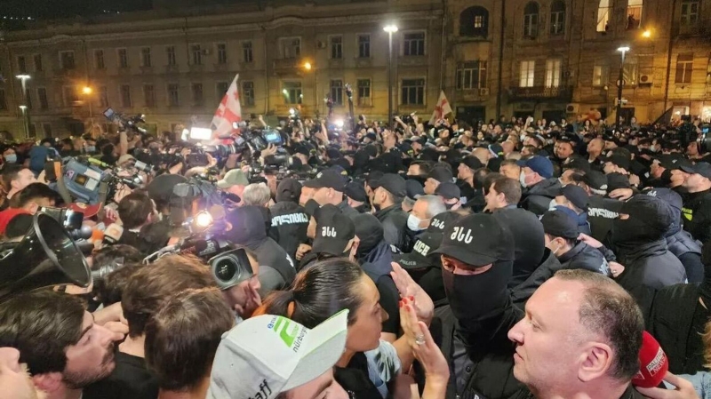 На протестах в Тбилиси задержали экс-министра